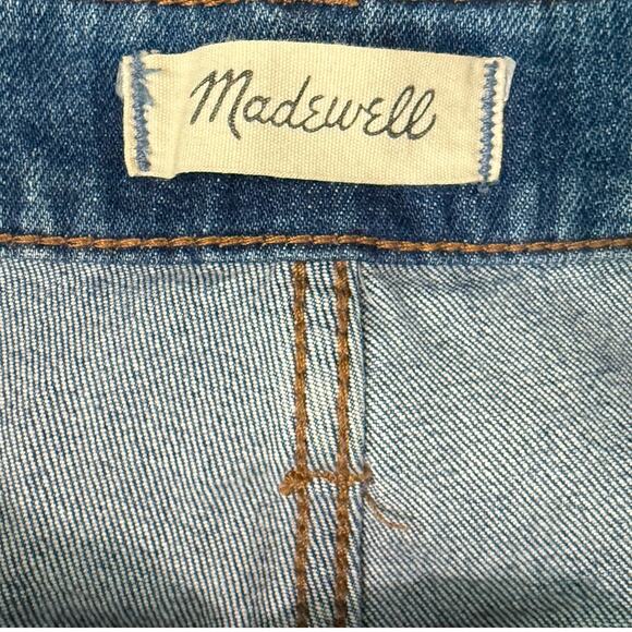 Madewell Blue Distressed Raw Hem Light Wash Stretch Perfect Vintage Jeans sz 26 - Picture 2 of 11